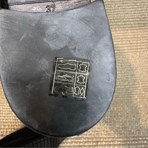 NWT I.N.K. Moto distressed crackle effect buckle leather boots Italy sz 37 - Picture 10 of 14